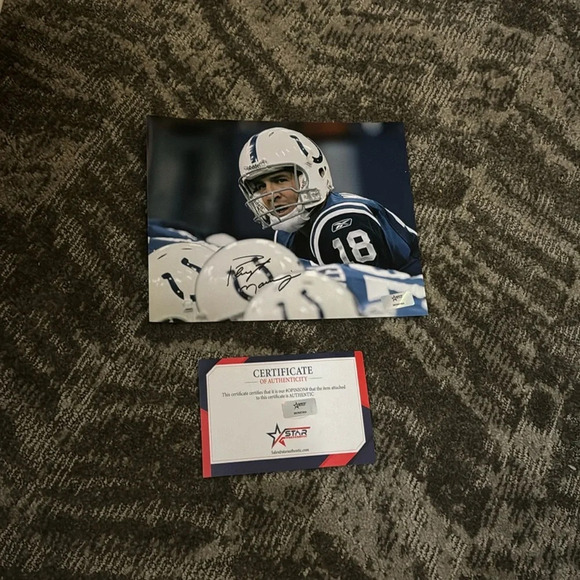 Peyton Manning Hall of Fame legend signed photo colts Denver broncos - Picture 1 of 1